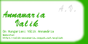 annamaria valik business card