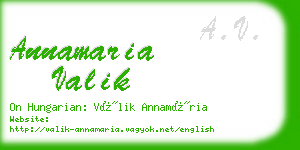 annamaria valik business card